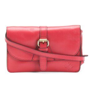 PATRICIA NASH Passion Pink Leather Torri Small Flap Crossbody